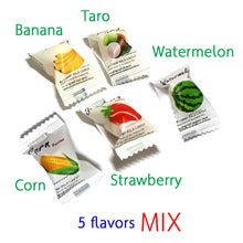Load image into Gallery viewer, CHEWY CANDY BOTTLE MIX 5 FLAVORS 120 TTOFFEE HAOLIYUAN BRAND THAI DESSERT