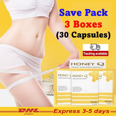 3x Honey Q Dietary Supplement Weight Control Block Burn Balance Break 30 Capsule