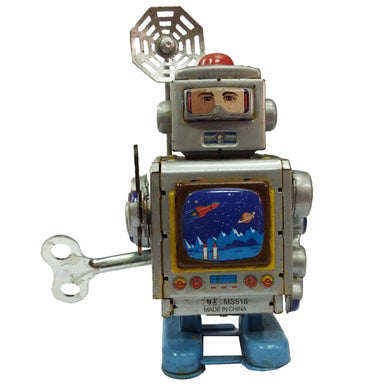 Robot astronaut televisiTin Toy Vintage Collectible Clockwork Tin Toy Decor Gift