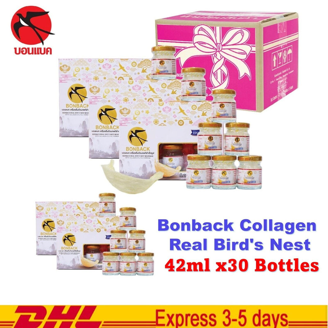 30x42ml Bonback Real Bird's Nest Sugar Free Collagen Xylitol Natural Nourishing