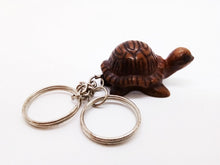 Load image into Gallery viewer, Leather Turtle Resin Chain Hand Craft Keyring Animal Figurine Gift Collectible
