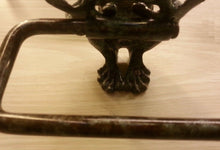 Load image into Gallery viewer, Brass Roll Tissue Paper Holder Hang GREEN FROG Toilet Wall free standing toilet