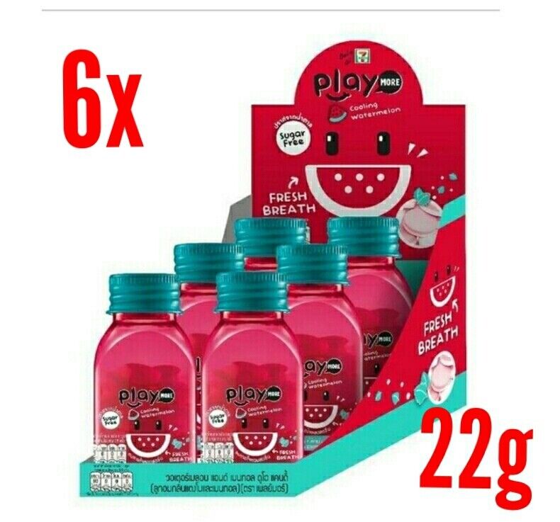 6x Cooling Watermelon Scent And Menthol Fresh Breath Candy Party Camping