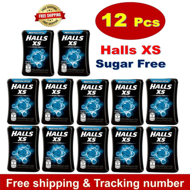 12x15g Halls XS Mentho-Lyptus Sugar Free Fresh Breath Thai Candy 25pcs per Box