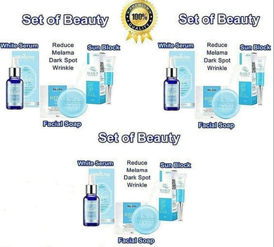 3Set Whitening instant wrinkle remove skin face Soap Sun Screen Serum