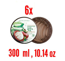 Load image into Gallery viewer, 6x SOOTHING &amp; MOISTURE GEL ALOE MANGOSTEEN 92% Anti Oxidant Protect Skin 300 ml