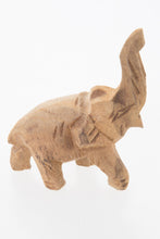 Load image into Gallery viewer, White Elephant Wood Carved Miniature Hand Craft Animal Figurine Sculptured Decor