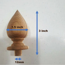 Load image into Gallery viewer, 2x3” Finial Teak Wood Lotus Shape Regulator Wall Clock Vintage Furniture Decor