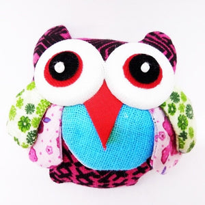 Keyring Owl V.3 Hand Sewing Doll Charm Cute Keychain Animal Lover Vintage Gift