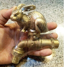 Load image into Gallery viewer, Brass Garden Faucet Tap Water Rabbit Kitchen Handle Spigot Outdoor Yard Vintage