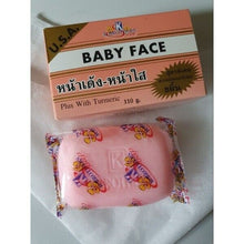 Load image into Gallery viewer, 12x K. Brothers Baby Face with Turmeric Whitenning Soap Radiant Skin Body 50g