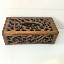 Load image into Gallery viewer, Teak Wood Wooden Tissue Box Cover Rectangular Holder Vintage Craft Decorative