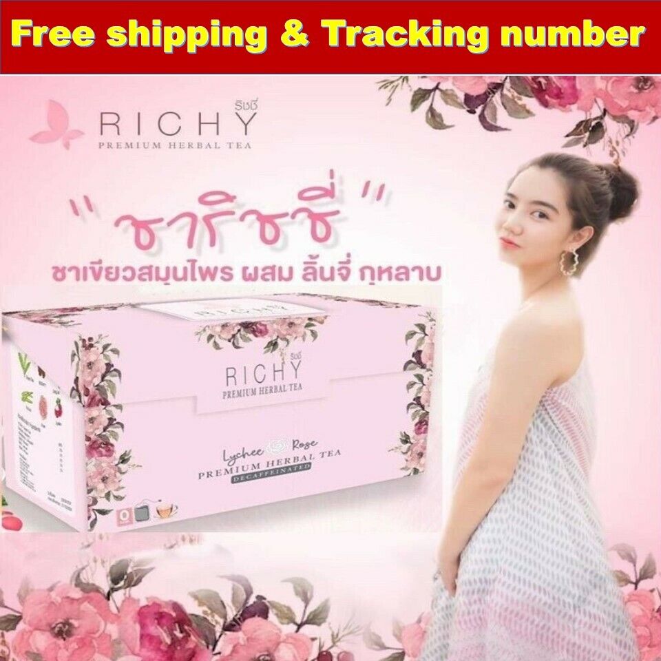 RICHY Premium Tea Detox CHARICHY Lychee Rose Green Tea Natural Extract Healthy