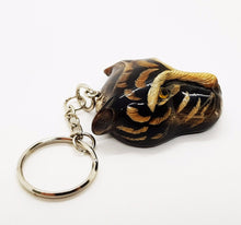 Load image into Gallery viewer, TIGER v4 Key ring true Buffalo&#39;s Horn Carve Figurine Keychain Talisman chic art