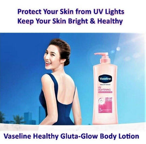 2x Vaseline Healthy Gluta-Glow Body Lotion UV Protection 600ml Fast ship DHL