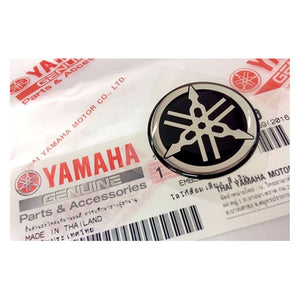 1 x YAMAHA GENUINE BLACK 30 mm TUNING FORK LOGO STICKER EMBLEM DECAL