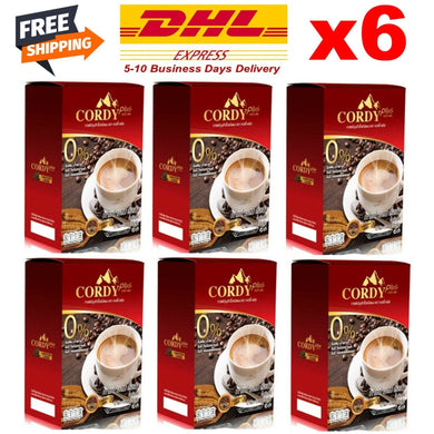 Coffee Cordy Plus Cordyceps Ganoderma Herb Ginseng No Sugar Nourish Health 6 Box