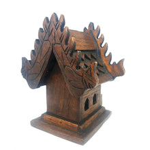 Load image into Gallery viewer, Small House Spirit Thai Teak Wood Altar Shrine Buddha Temple Handmade Buddhist