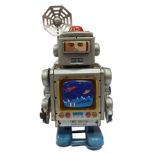 Load image into Gallery viewer, Robot astronaut televisiTin Toy Vintage Collectible Clockwork Tin Toy Decor Gift