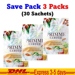 3x PRIMME Coffee Detox Slimming Fat Burner Enhance Skin Collagen Gluta Firm