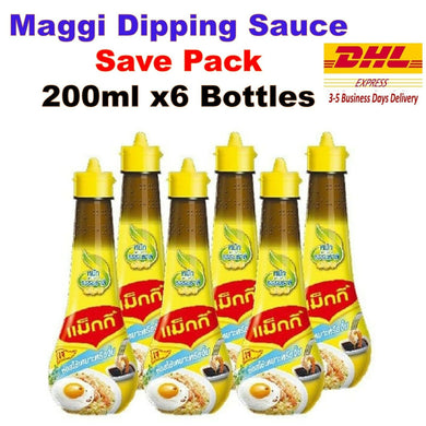 6x Maggi Thai Liquid Seasoning Soya Sauce Cooking Dipping Portable Vegan 200ml.