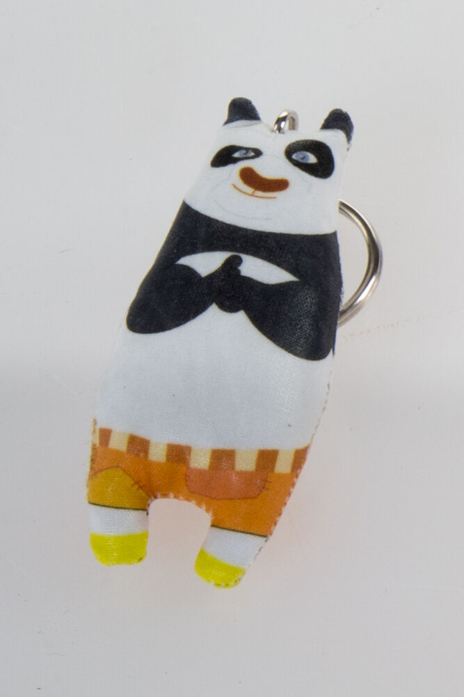 Key Ring Kunfu Panda Movie Cartoon Character Keychain Collectible Fabric Gifts