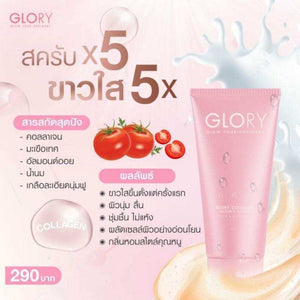 6 Pcs Glory Collagen Dipeptide Tomato Vit C Bright Clear Radiance Glowy Scrub