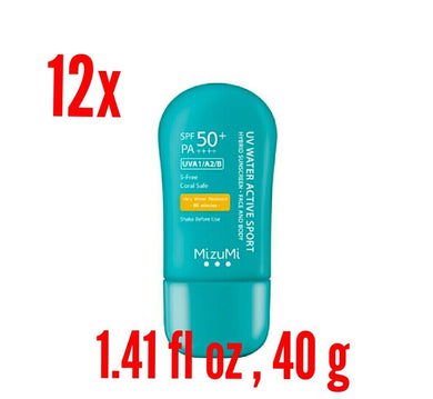 12x Water Active Sport SPF50 PA++++ Sunscreen Facial Sun Protection Skin 40g