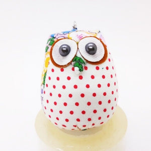 Owl Keyring V.8 Hand Sewing Doll Charm Cute Keychain Animal Lover Vintage Gift