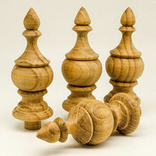 Load image into Gallery viewer, 4 x3.25&quot; Finials PartTeak Wood Unfinished Wooden Antique Furniture Home Decor