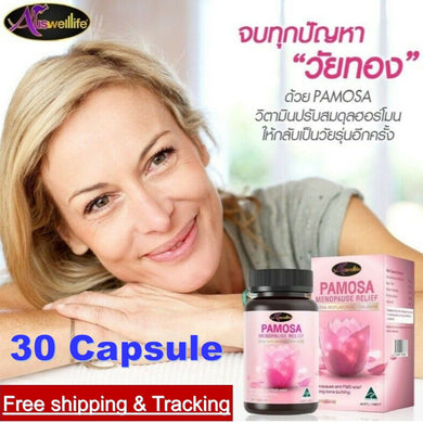 Auswellife Pamosa Menopause Relief Supplement for Women Balance Hormone 30 caps