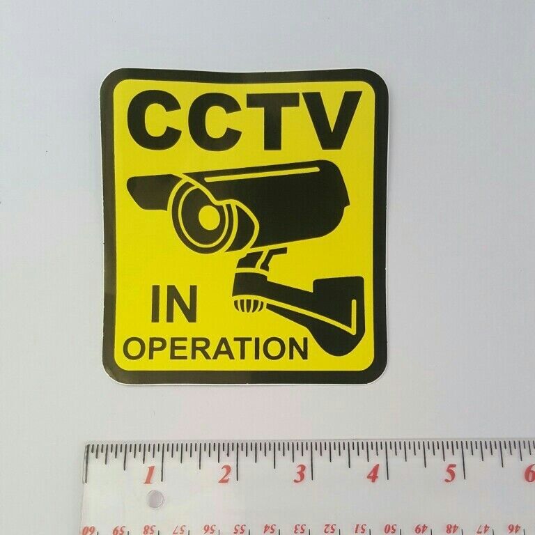 CCTV IN OPERATION Sticker Funny Label Joke Prohibition & Warning Funny Signs