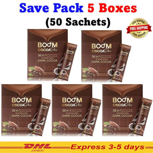 5x Boom Cocoa Plus Instant Powder 36 in 1 Diet Weight Control Slim Sugar-free