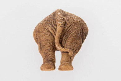 Elephant Fridge Magnet Wood Carved Bottom Buttock Tale Funny Collectibles Home