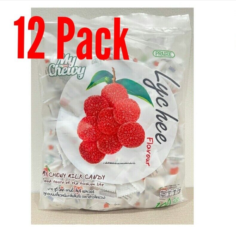 12 Pack Lychee Flavour Milk Sweet Candy Delicious Enjoy Fruity Flavor Smell 360g