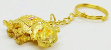 Load image into Gallery viewer, Animal Lover Doll Keyring Elephant Gold Pattern Scotch Sewing Charm Decor