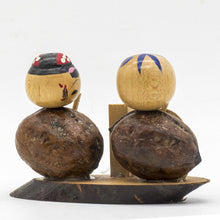 Load image into Gallery viewer, Vintage Japanese Kokeshi Wooden Doll Mini Boy Girl Carved Paint Carve Art
