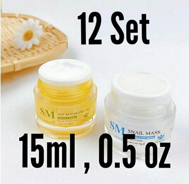 12 Set Night Snail Mask +Repairing Day Cream Blemish Dark Spot Corrector Remover