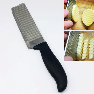 Thai Stainless Zigzag Carving Waving Knife Slicer Fruit Veggie Kitchen Tool