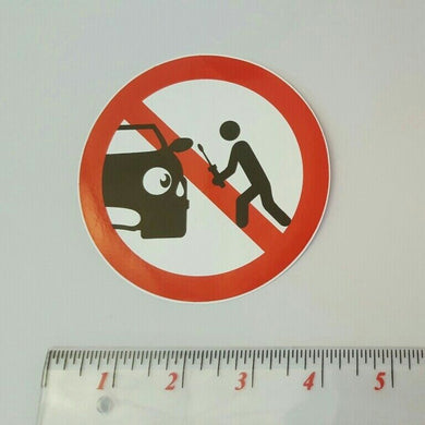 DON'T ROBBERY CAR Sticker Funny Label Joke Prohibition & Warning Funny Signs