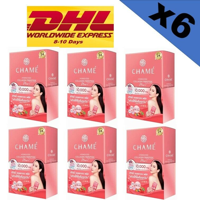 6X CHAME Hydrolyzed Collagen Plus Anti Aging Skin 10000mg Care Smooth Skin