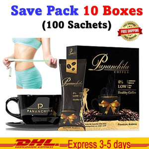 10x Pananchita Coffee Arabica Natural Reduce Accumulated Fat Belly Body Weight