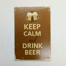 Load image into Gallery viewer, KEEP CALM &amp; DRINK BEER funny pic Design Vintage Poster Magnet Fridge Collectible