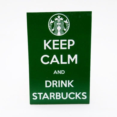 Keep Calm And Starbucks funny Design Vintage Poster Magnet Fridge Collectible