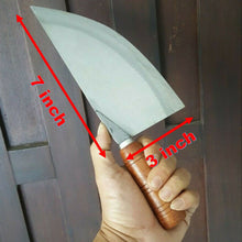 Load image into Gallery viewer, Cleaver Butcher Chef Knife Wood Handle Meat Chopper Thai Style Steel Kitchen