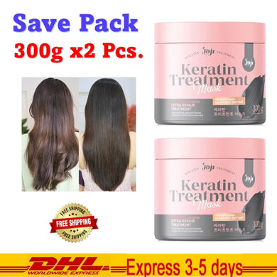 2x JOJI Secret Young Charcoal Keratin Treatment Damaged Hair Mask Restore 300g
