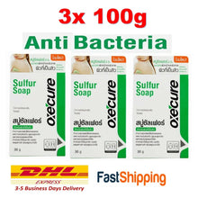 Load image into Gallery viewer, 3x Oxe&#39;Cure Sulfur Soap Clean and Reduce Acne Treatment on Back Chest Skin 100g