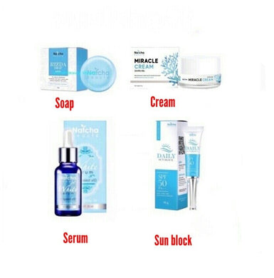 3 Set Beauty Skin Speed Whitening Serum Soap Sunscreen Cream Nourishing Skin