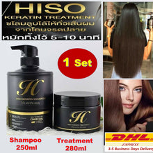 Load image into Gallery viewer, Hiso Keratin Set Charcoal Shampoo and Treatment Detox Reduce Loss Hair Strong