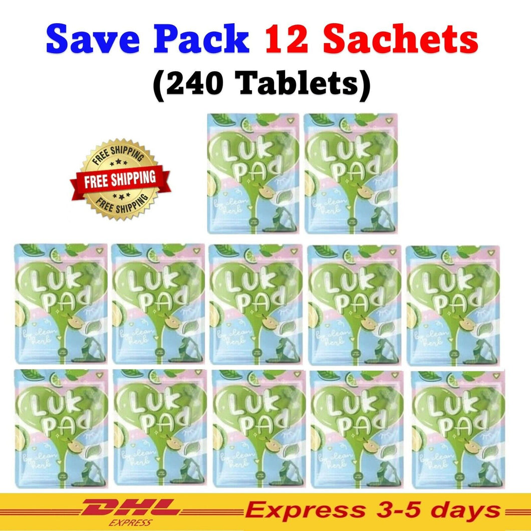 12x LUK PAD DETOX Herbal Super Clean Healthy Care Slimming Weight Control